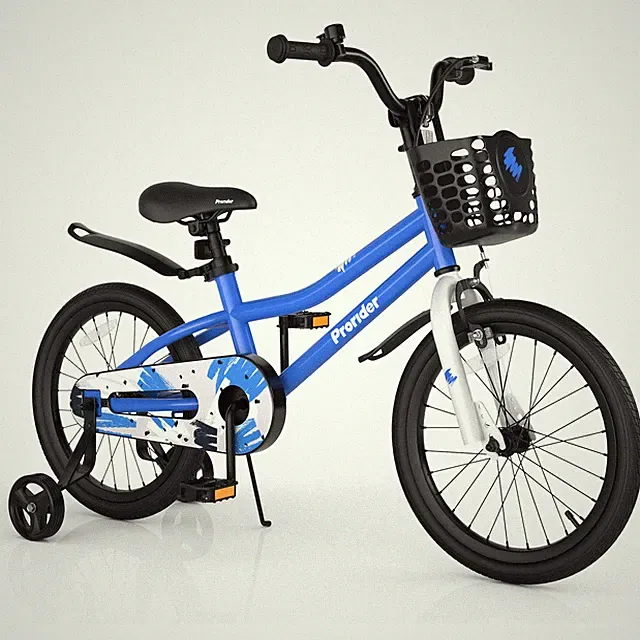 18" Kid’s Bike w/Removable Training Wheels & Basket for 4-8 Years Old Blue