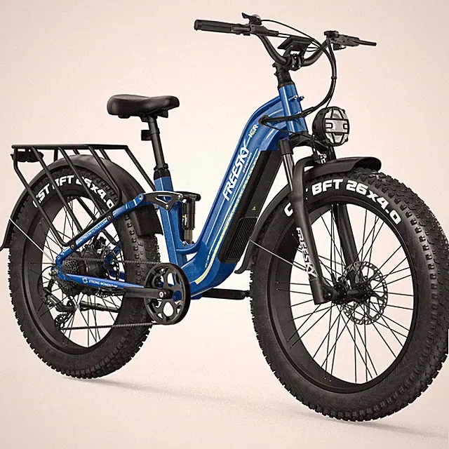 3000W Step-Thru E-Bike for Adult 37MPH 105 miles 25Ah Removable Battery Fat Tire