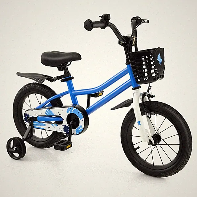 4" Toddler Bike Height-Adjustable Kids Bike w/Removable Training Wheels & Basket