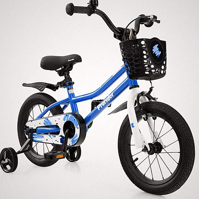 4" Toddler Bike Height-Adjustable Kids Bike w/Removable Training Wheels & Basket