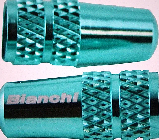 Bianchi ‎JPPVCUEC Valve Cap Alloy Celeste 2pcs Set Road Bike new Free Shipping