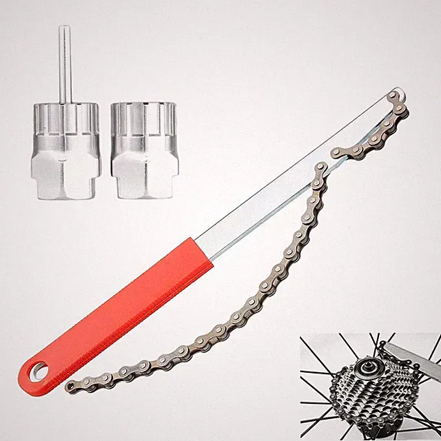 Red Silver Bike Freewheel Removal Tool Heavy Duty 3 Pcs