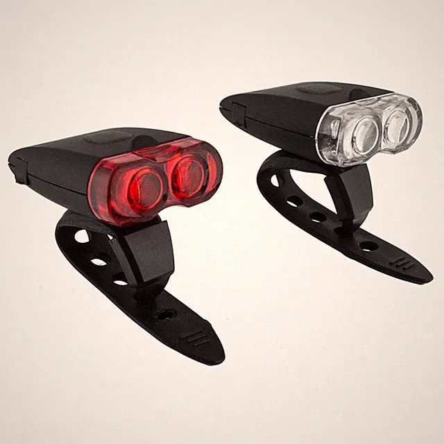 Sunlite USB Rechargeable 2-LED Bike Front & Rear Light Set with 6.5HR Runtime